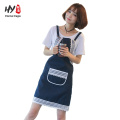 High-end design anti-fouling denim apron for ladies